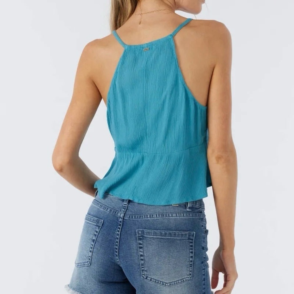 O’Neill Blue Moon Twist Front Boho Beachy Tank Top Large NWT - Picture 4 of 12